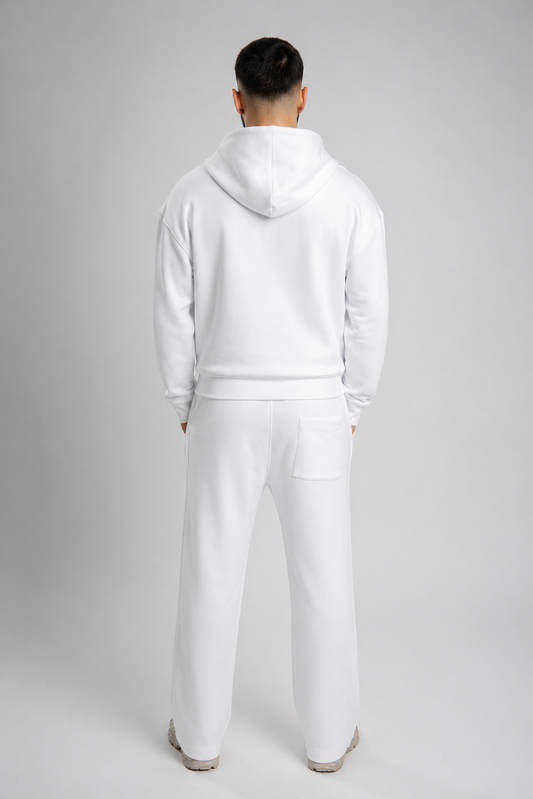 White Zip Hoodie