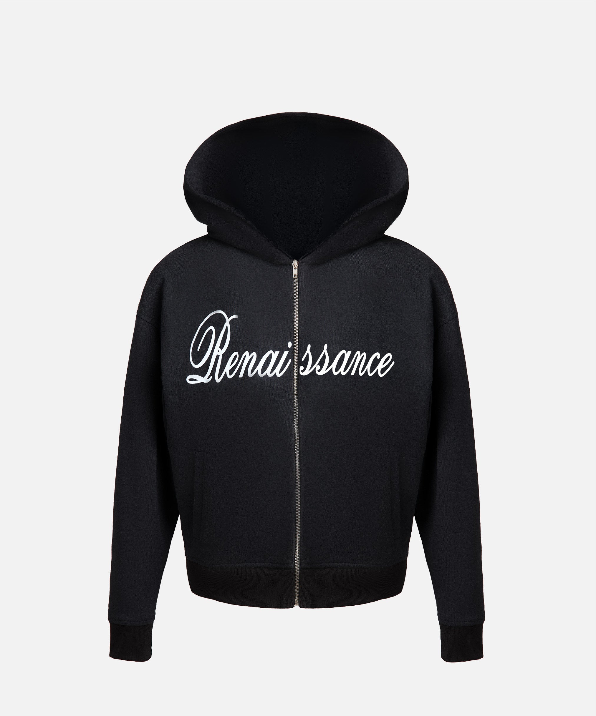 BLACK ZIP HOODIE